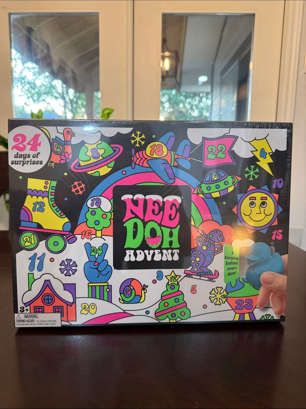 NeeDoh Christmas Advent Countdown calendar- Neon Pink & Green “Squishmas”